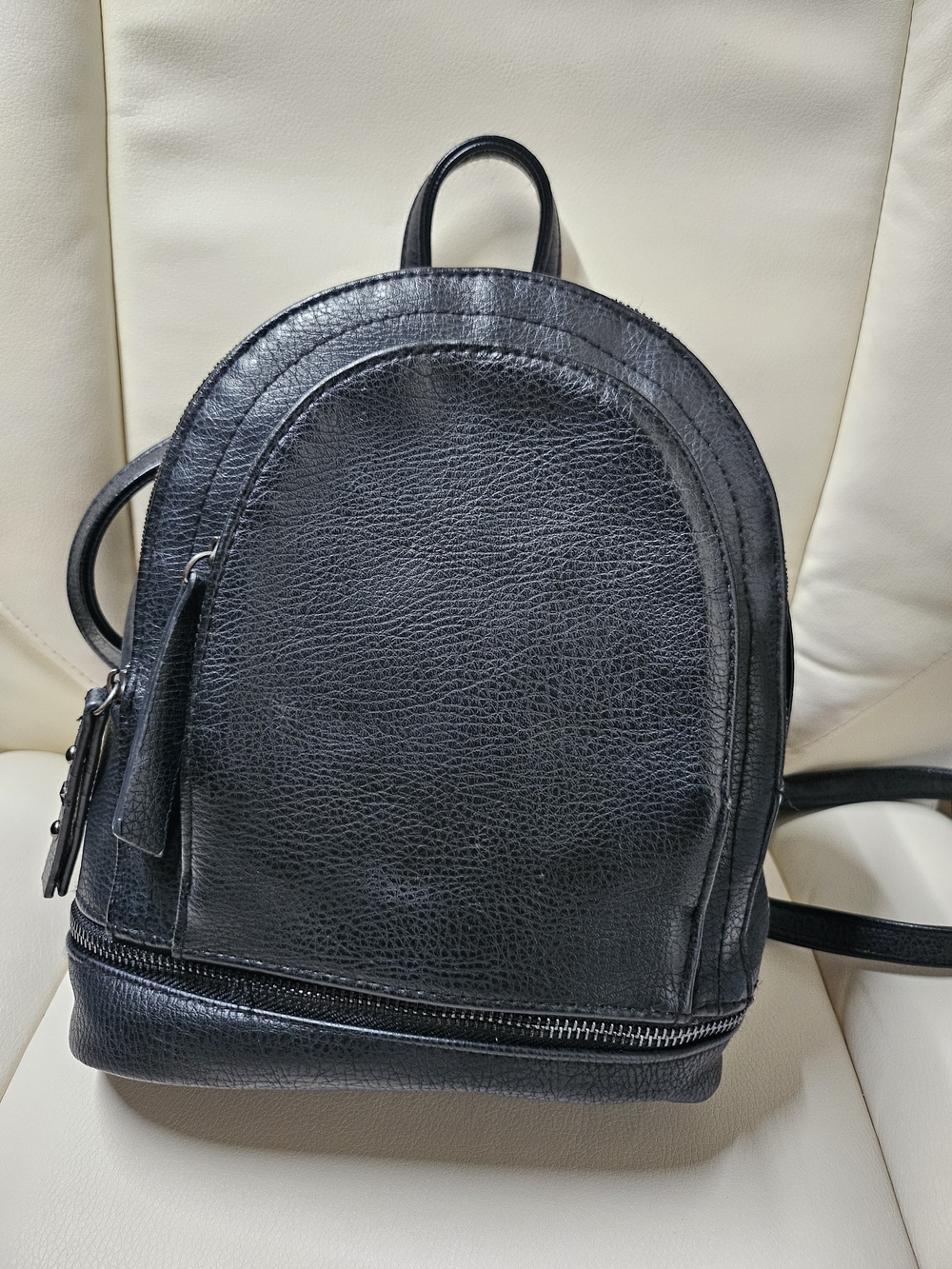 Mudd Black Leather Mini Backpack